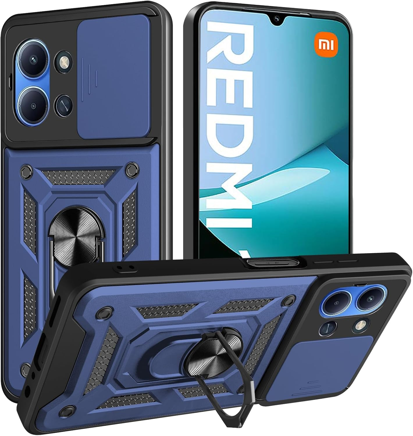 Case for Samsung S26, Camera Protection with Slide Camera, Armour Protective Case with 360 Degree Ring, Metal Holder Magnetic Stand, Silicone Shockproof Mobile Phone Case, Rose Gold