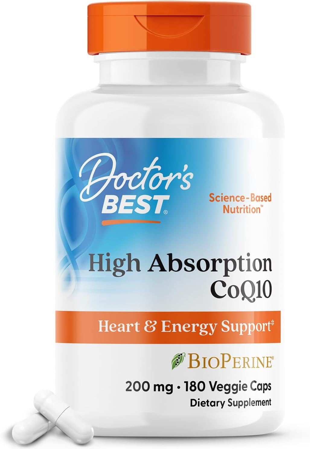 Doctor'S Best High Absorption Coq10 with Bioperine, Non-Gmo, Gluten Free, Naturally Fermented, Vegan, Soy Free, Heart Health and Energy Production, 200 Mg, 180 Veggie Caps image number 5