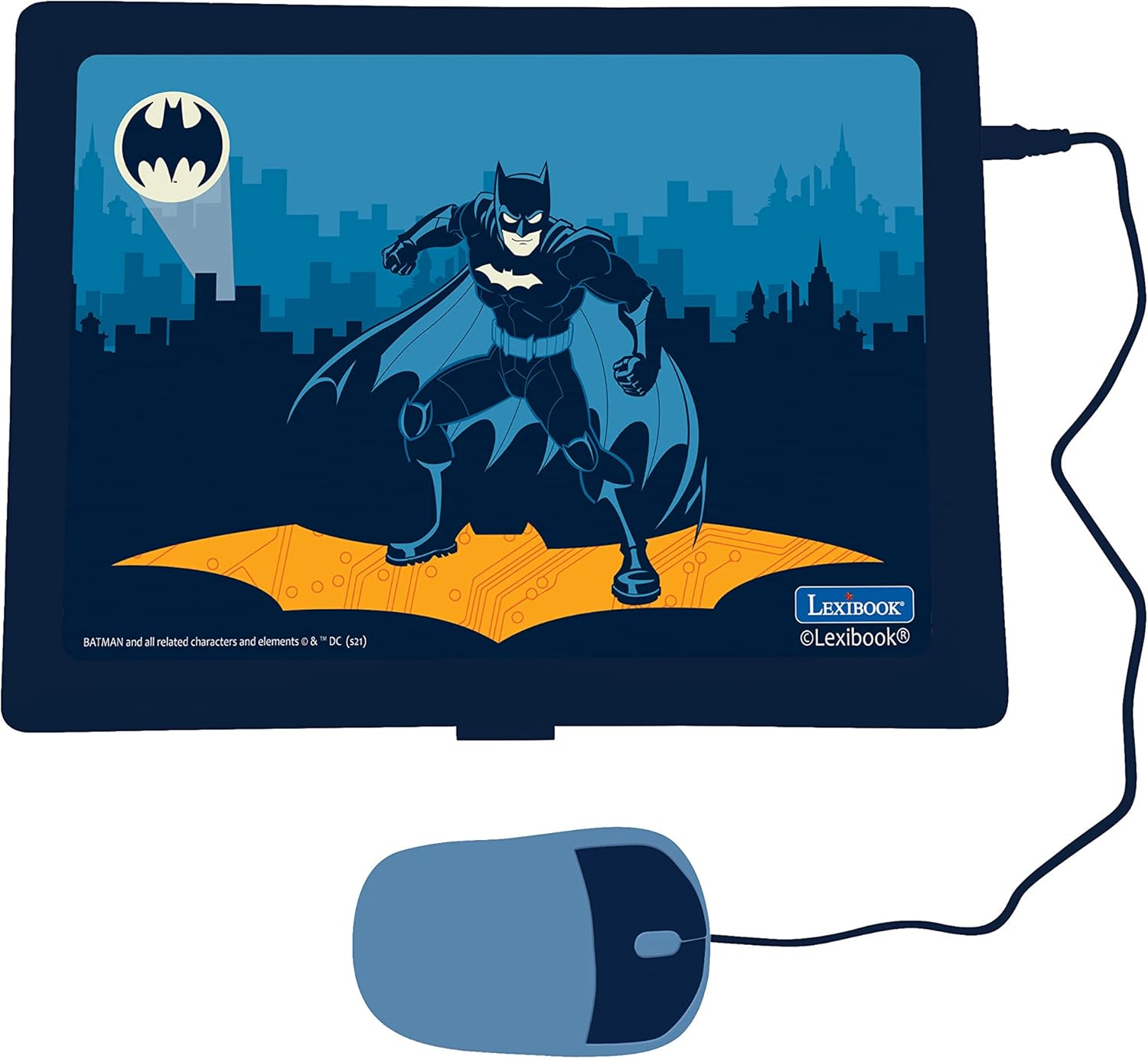 Lexibook, Batman, Bilingual Spanish/English Educational Computer, Toy for Children with 124 Activities, Writing, Maths, Logic, Music Activities and Games, Blue, Jc598Bati2 image number 3