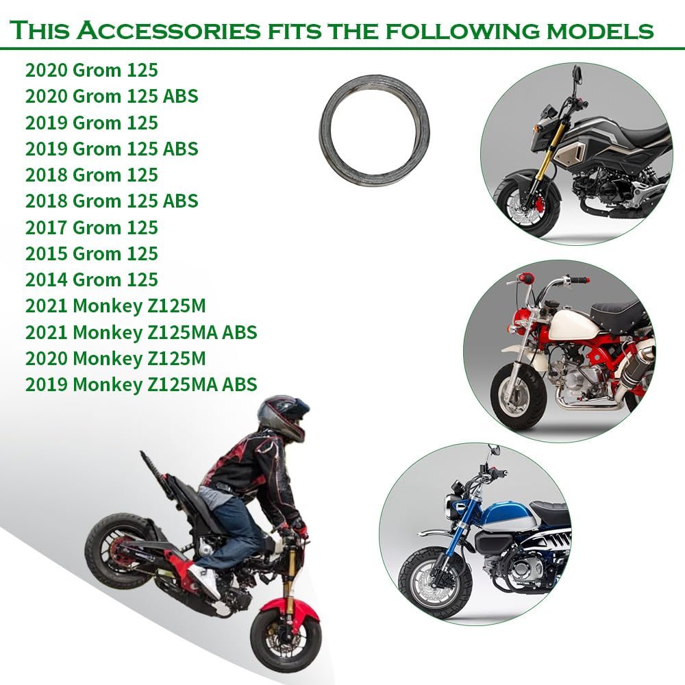 Complete Gasket Kit Set & Spark Plug Compatible with Honda Grom 125 MSX125 2014-2020 Monkey Z125M Z125MA 2019-2021 image number 4