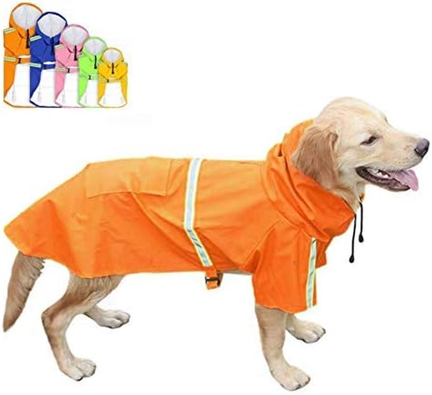 Feimax Dog Raincoats Rain Poncho Coat Waterproof Rain Jacket with Hood for Medium and Large Dogs, Lightweight Hoodies Pet Windproof for Outdoor Walking (S (Chest: 13.3'', Body 9.8''), Yellow)