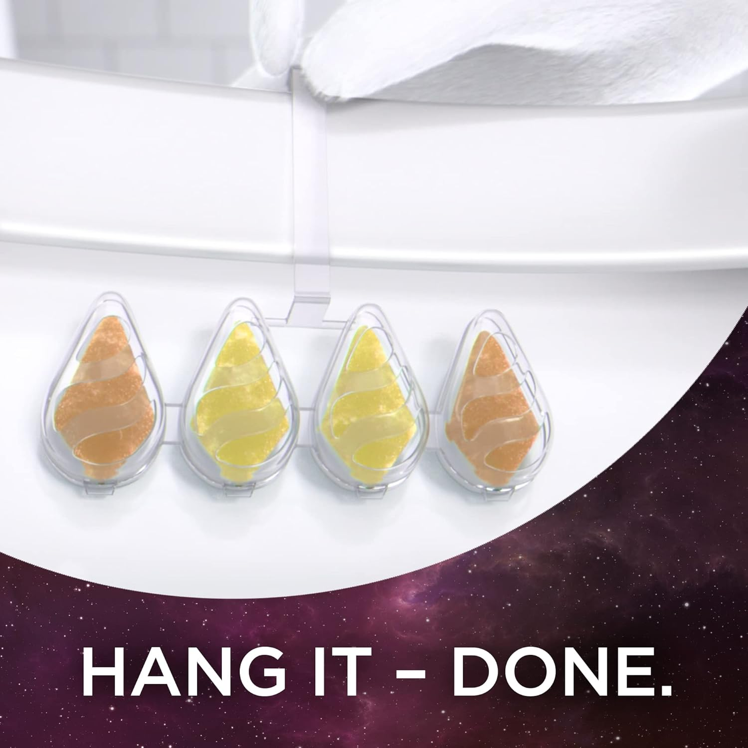 Duck Active Foam Toilet Bowl Cleaner, Foam Cleaner and Toilet Bowl Freshener, Cosmic Peach Fragrance, 38.6G image number 3