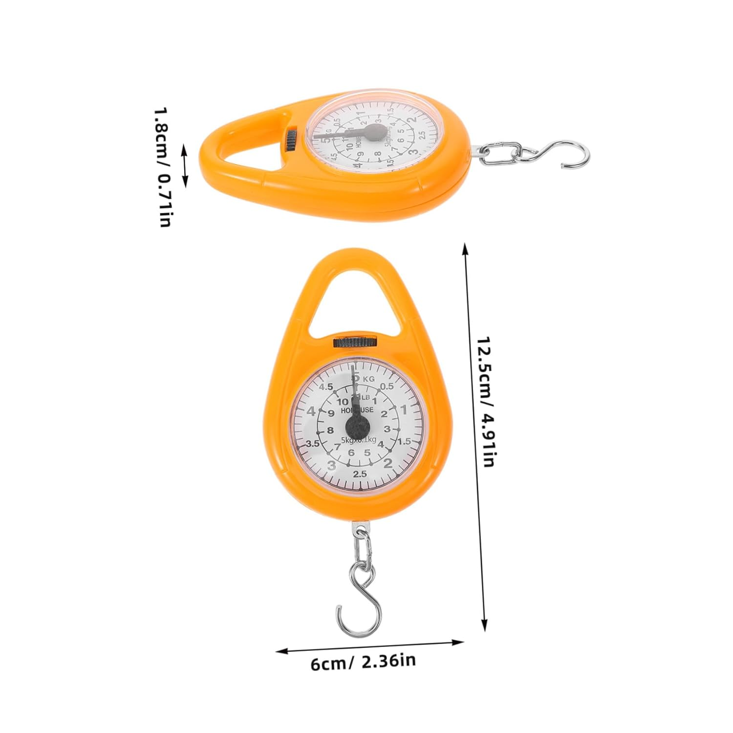 ABOOFAN Portable Hanging Weight Scale Luggage Scale for Travel Handheld Mini with Hook Orange Compact Design for Accurate Weighing image number 6