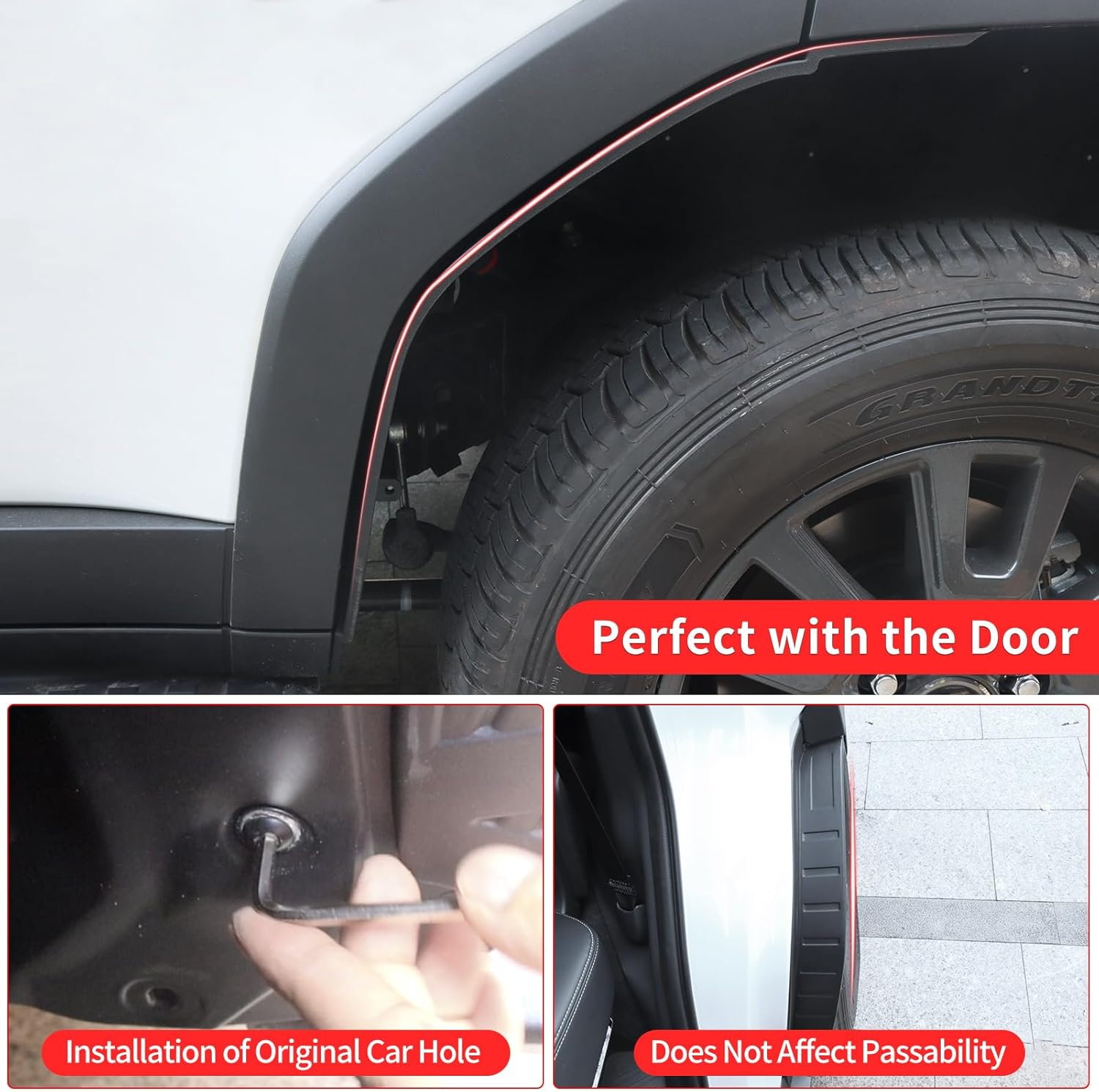 Rear Wheel Anti-Mud Fender for 2024 2025 Toyota Land Cruiser 250 1958 Prado Lc250 J250 No Drilling Splash Guard Interior Modification Accessories image number 3