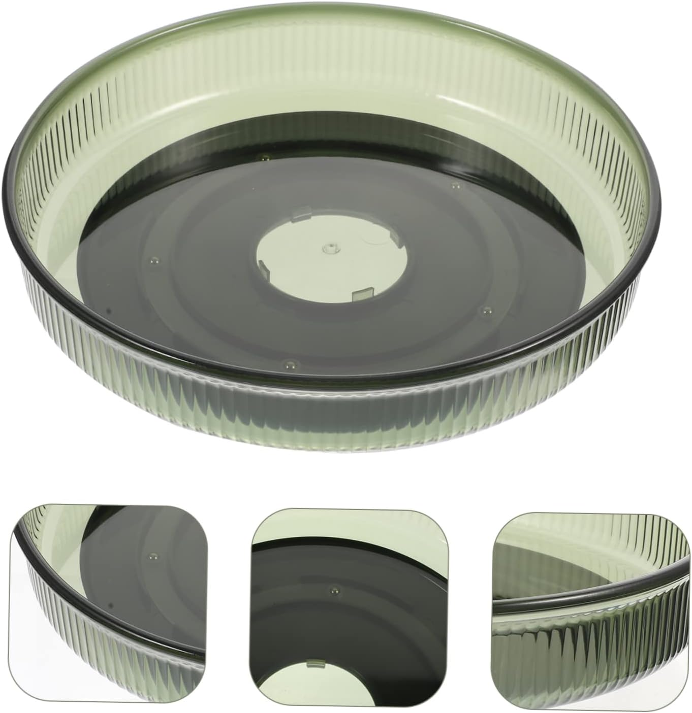 NOLITOY Rotating Makeup Tray Spice Storage Kitchen Lazy Susan Beauty Organiser round Organizer Green