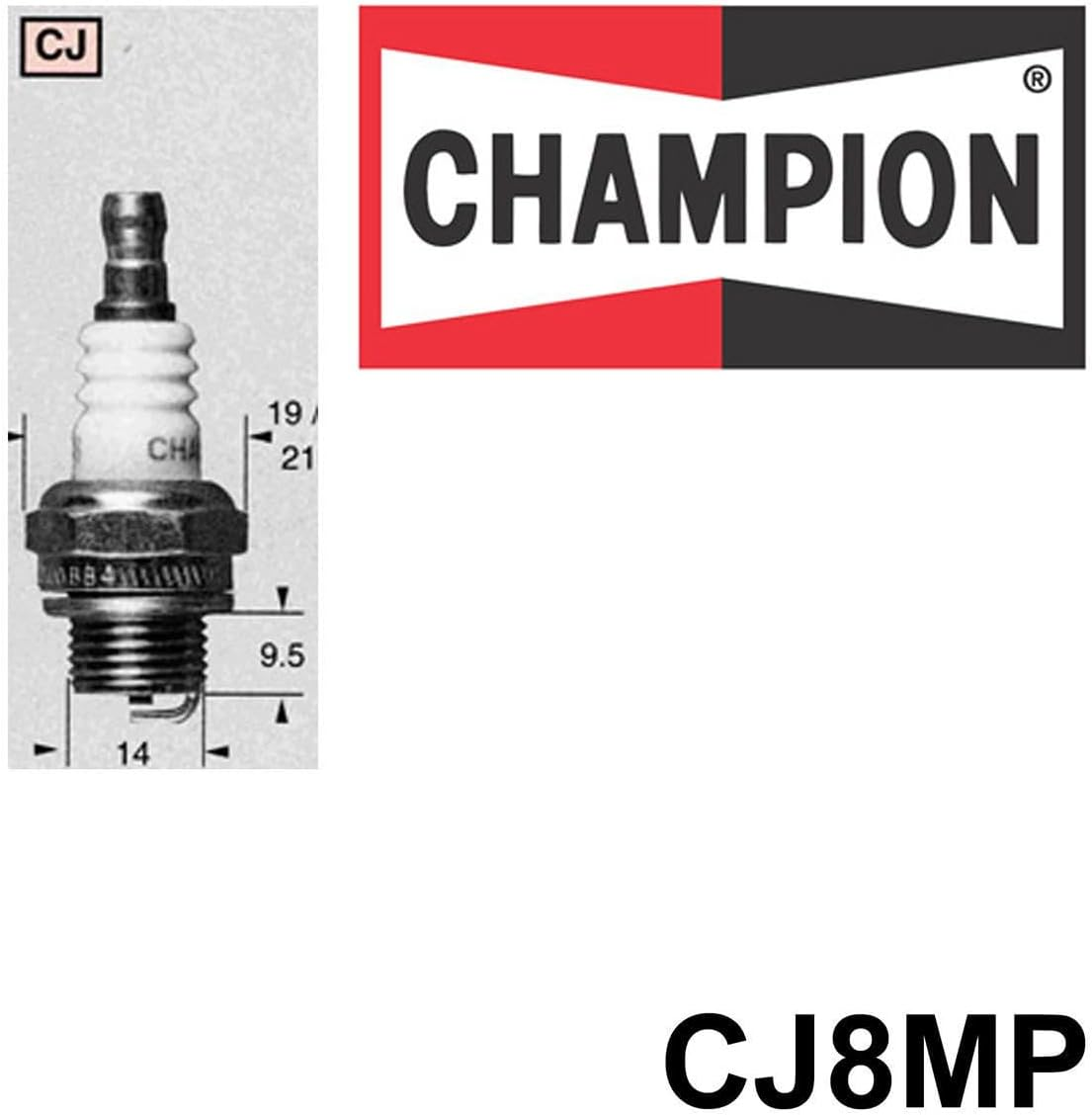 Champion Spark Plug CJ8 White/Silver image number 1