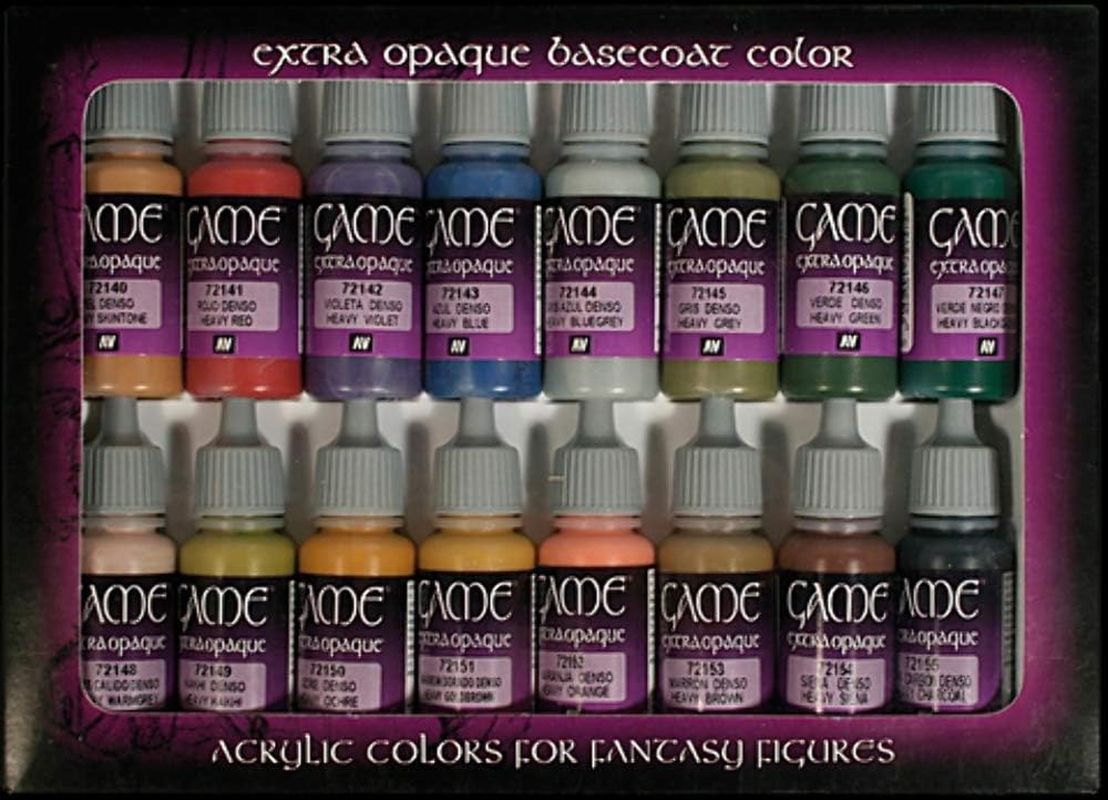 Vallejo Acrylicos S.L. Tabletop Supplies Game Colour Extra Opaque 16 Colour Set Modelling Kit