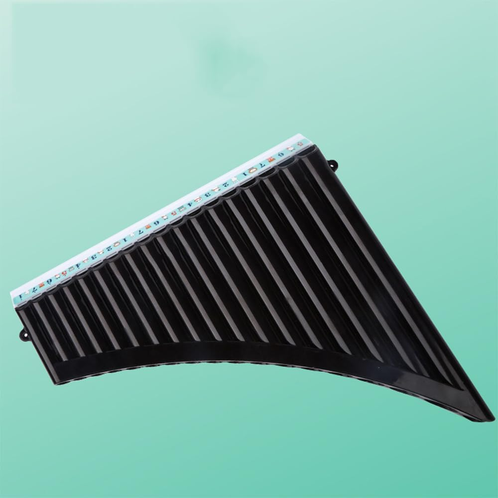 Mingzhe 18 Pipes Pan Flute C Key Panpipes Pan Pipes with Mouthpiece Wind Instrument for Students Beginners with Carrying Bag - Off White image number 5