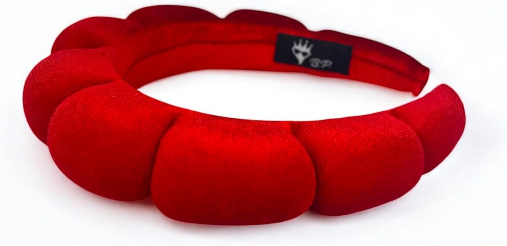 Bottega Della Principessa Ladies Curved Velvet Alice Band Alice Band Skin Care Viral Tik Tok Beauty Routine Makeup Spa with Organza Bag