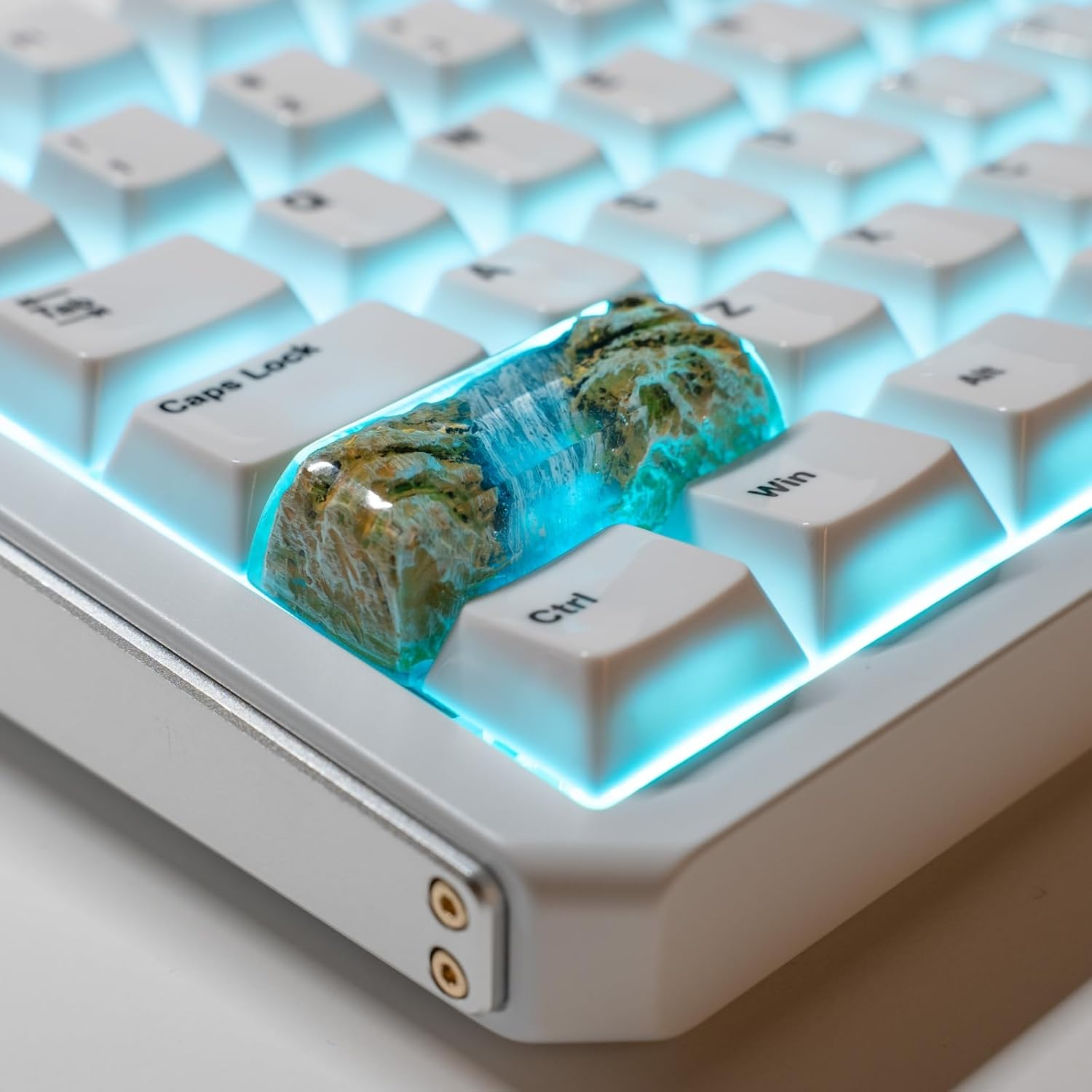 Artisan Autumn Mood Shine through Resin Keycaps - 2.25U Custom Translucent Keycaps for Mechanical Keyboard (Shift Enter SA) image number 2