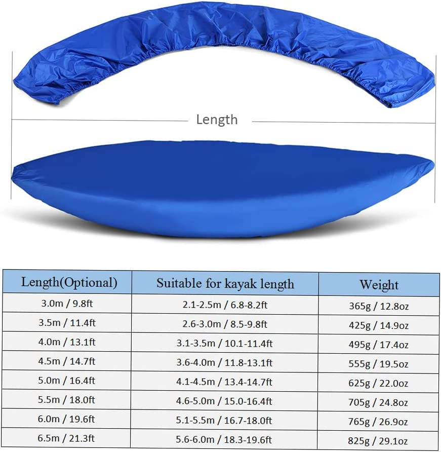 Professional Universal Kayak Cover Canoe Boat Waterproof UV Resistant Dust Storage Cover Shield Grey 6.0M image number 5