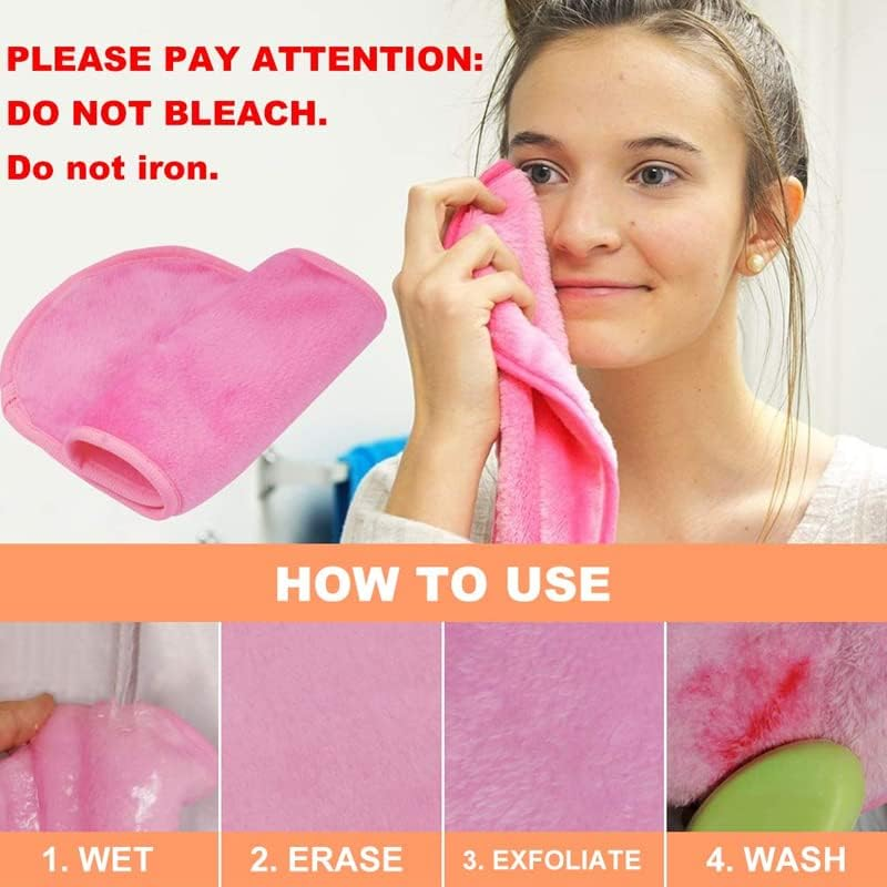Soft Micro Fibre Makeup Eraser Make up Remover Towel Cleaning Cloth 40 * 20CM, Skin-Friendly, Reusable image number 5