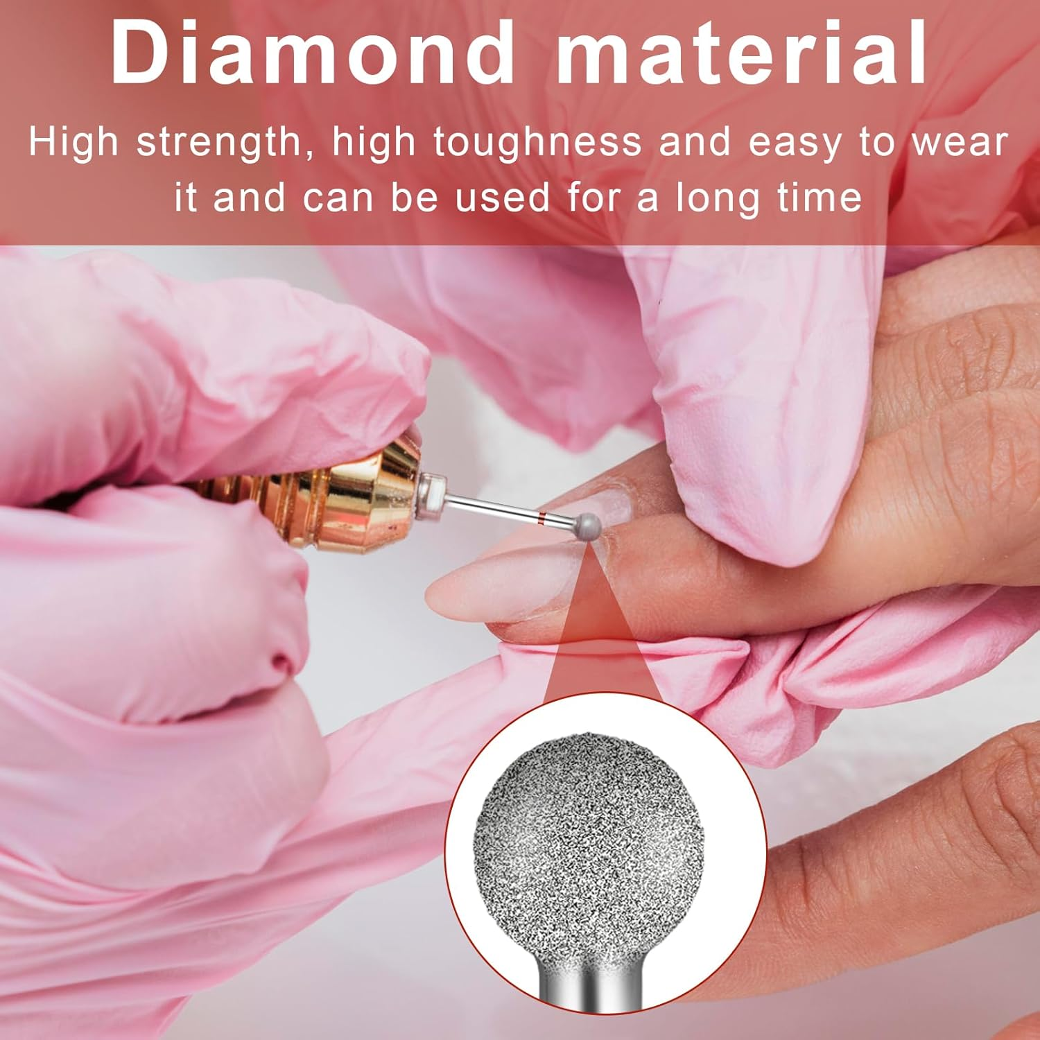 Teaaha 5 PCS Cuticle Bit for Nail Drill 3/32'' Cleaning Ball Head Nail Drill Bits for Gel Nails, Professional Mandrel Nail Drill Bits Electric for Manicures & Pedicure Remove Cuticle Dead Skin Cleaner image number 3