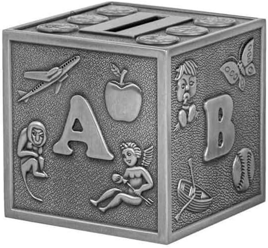 Baby Money Box Pewter Silver Gift Christening Newborn Shower Keepsake Present image number 1
