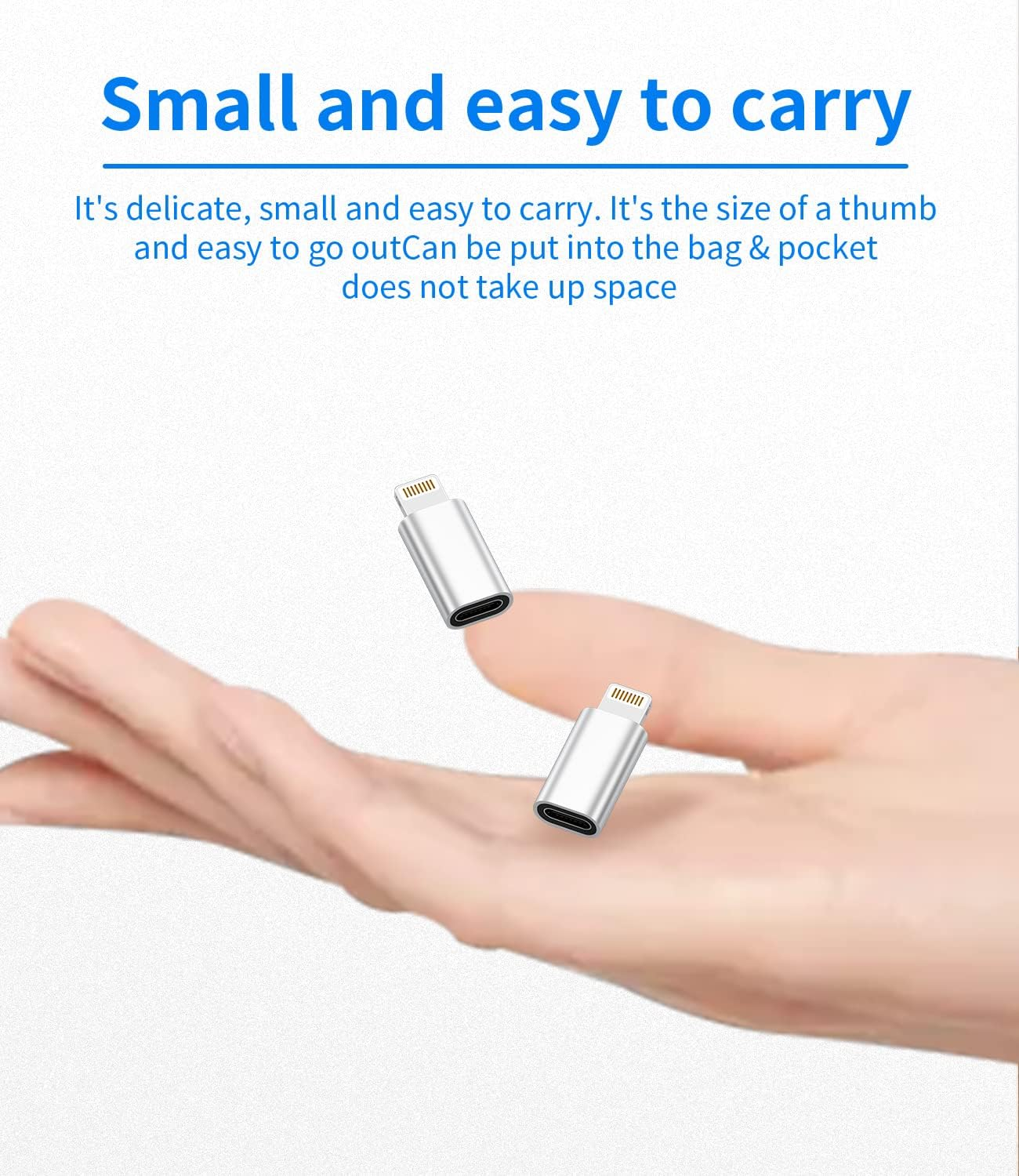 USB C Female to Lightning Male Charging Adapter(3 Pack)For Iphone14 13 12 Pro Max for Apple MFI Certified for Ipad Lighting Connector Type C Power Cable Charger Adaptor Converter Android Data Transfer image number 2