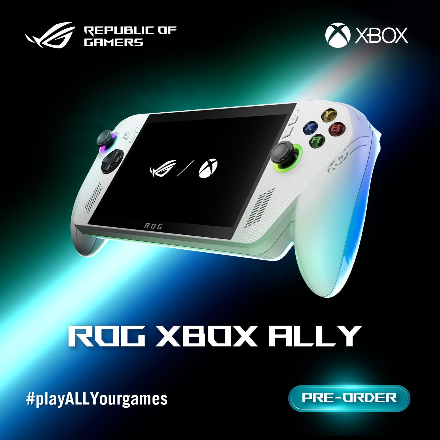 ROG Xbox Ally. 7" FHD Touch Display. AMD Ryzen Z2 a Processor 2.8Ghz (Up to 3.8 Ghz). AMD Radeon Graphics. LPDDR5 16GB RAM. 512GB Pcie 4.0 Nvme M.2 SSD. Wi-Fi 6E. White. image number 2