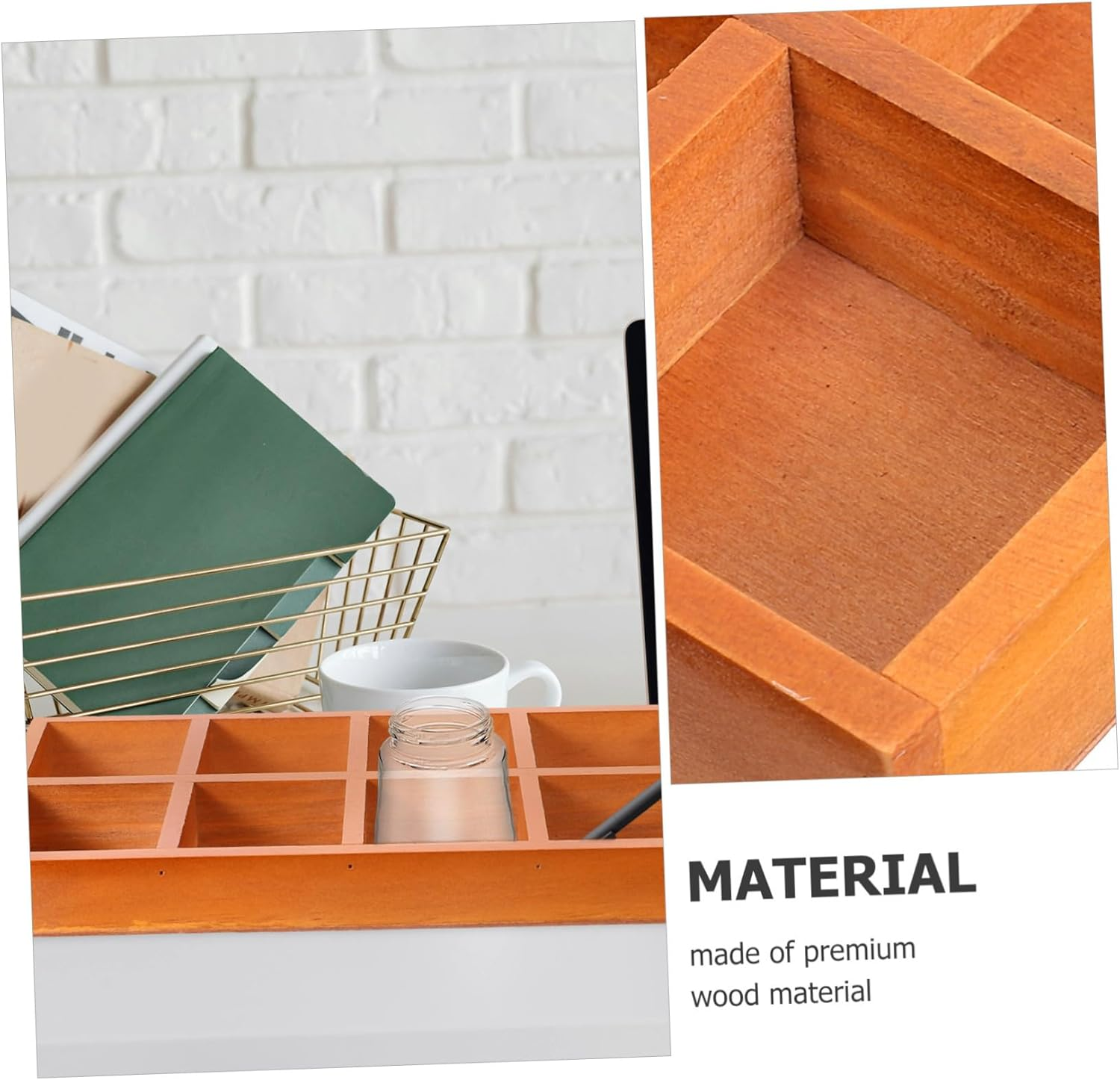 TEHAUX Multifunctional Desktop Storage Container Containers Lid for Home Office image number 3