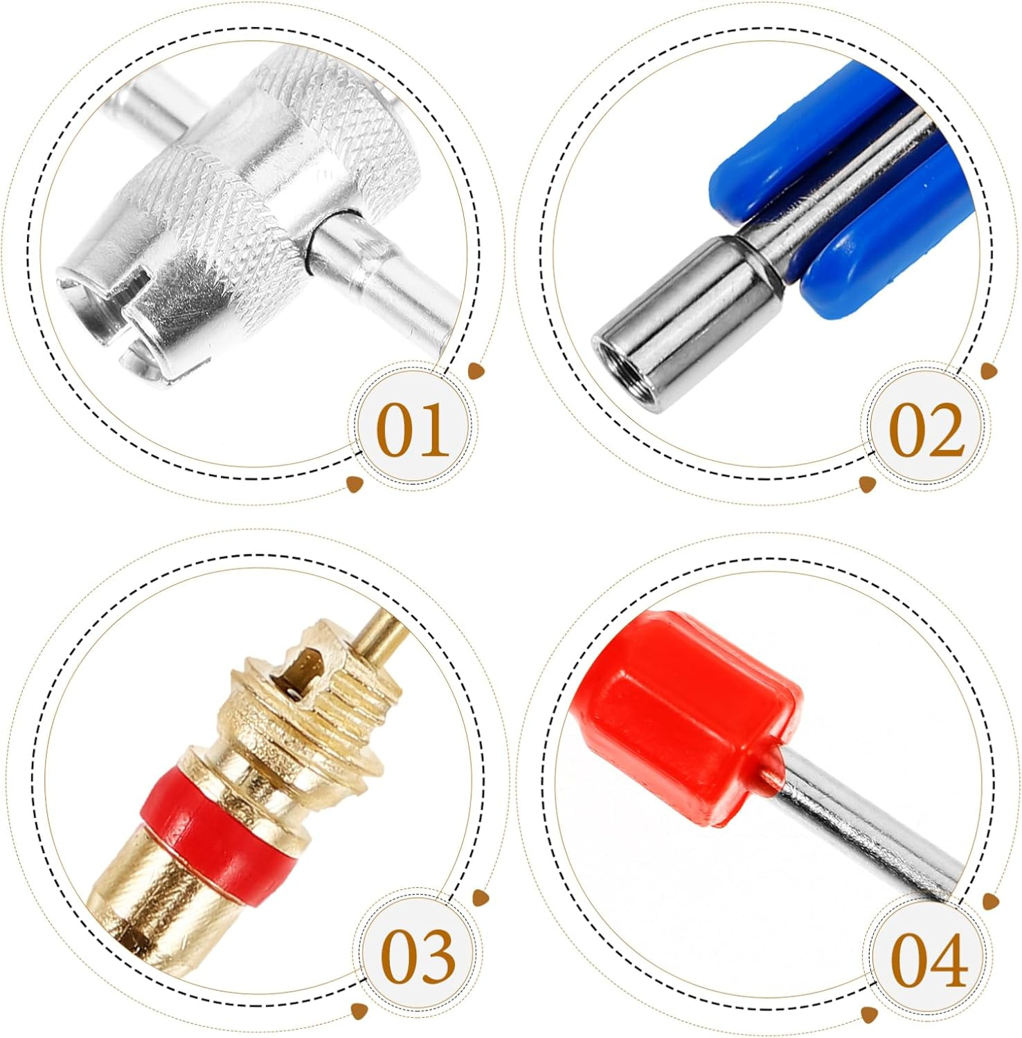 SEWOART Valve Stem Removal Tool Set 47Pcs Valve Core Remover and for Car Wheel Repair Automotive Tire Maintenance image number 1