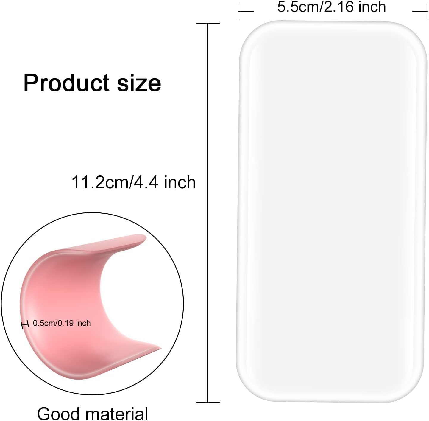 YEAJOIN 6PCS Silicone False Eyelash Holder Pads for Eyelash Extensions Loose Lash, Reusable Eyelash Extensions Tools, Transparent and Pink image number 1