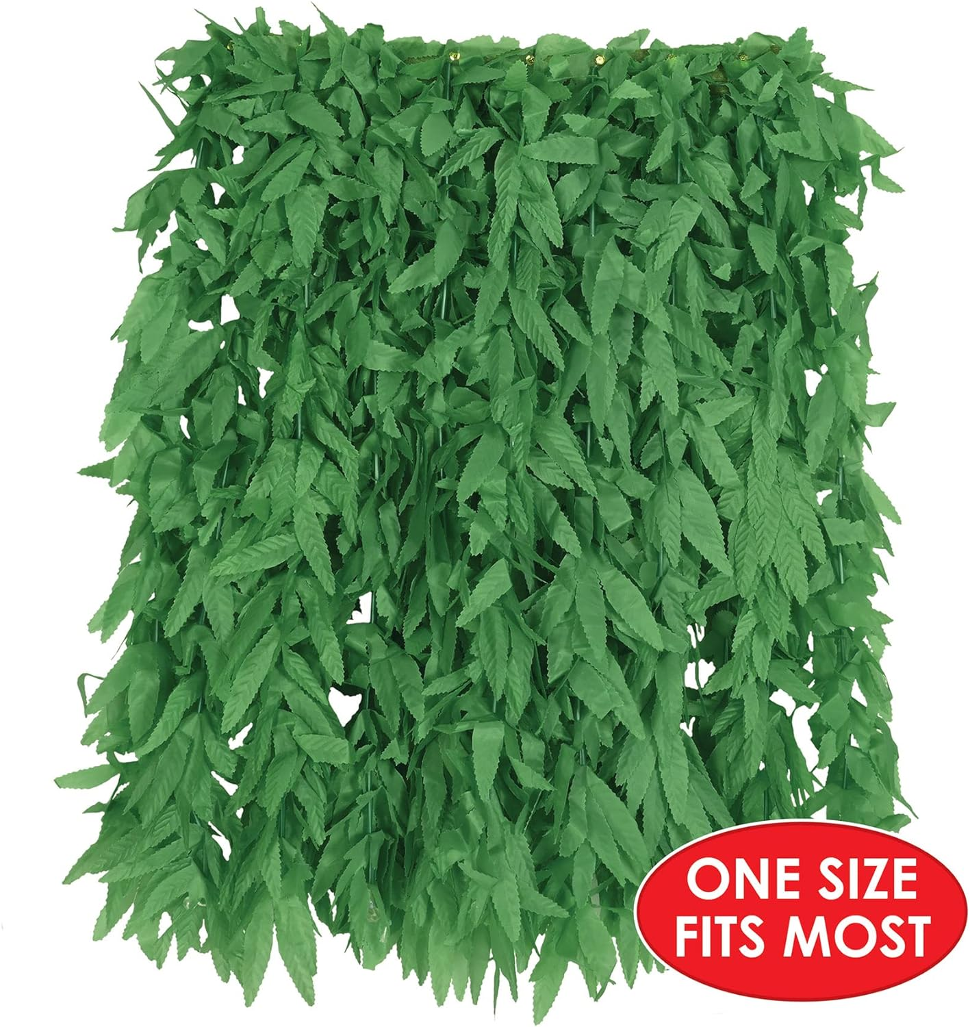 Beistle Kitchen None Tropical Fern Leaf Hula Skirt, Green, 36" Waist X 24" Long image number 3