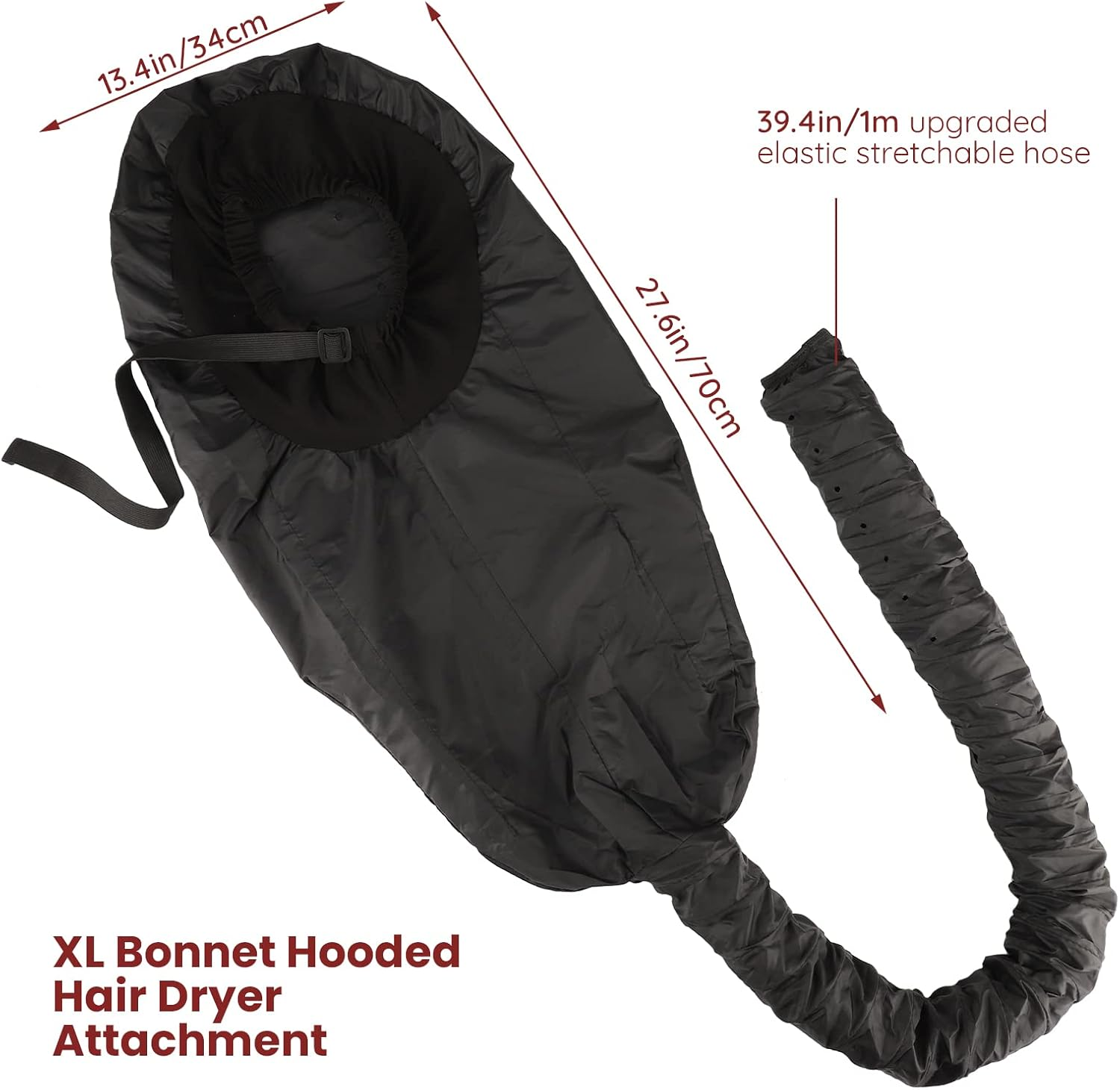 Segbeauty Bonnet Hooded Hair Dryer Attachment, Extra Large Adjustable Deep Conditioning Cap, Upgraded Hair Drying Hoods with Elastic Strap for Natural Curly Textured Hair Care, Fast Drying, Styling image number 5