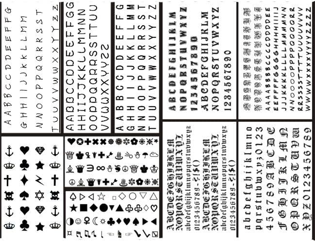 English Alphabet Temporary Tattoo Digital Waterproof Lasting Small Fresh Male and Female Simulation Tattoo Pattern
