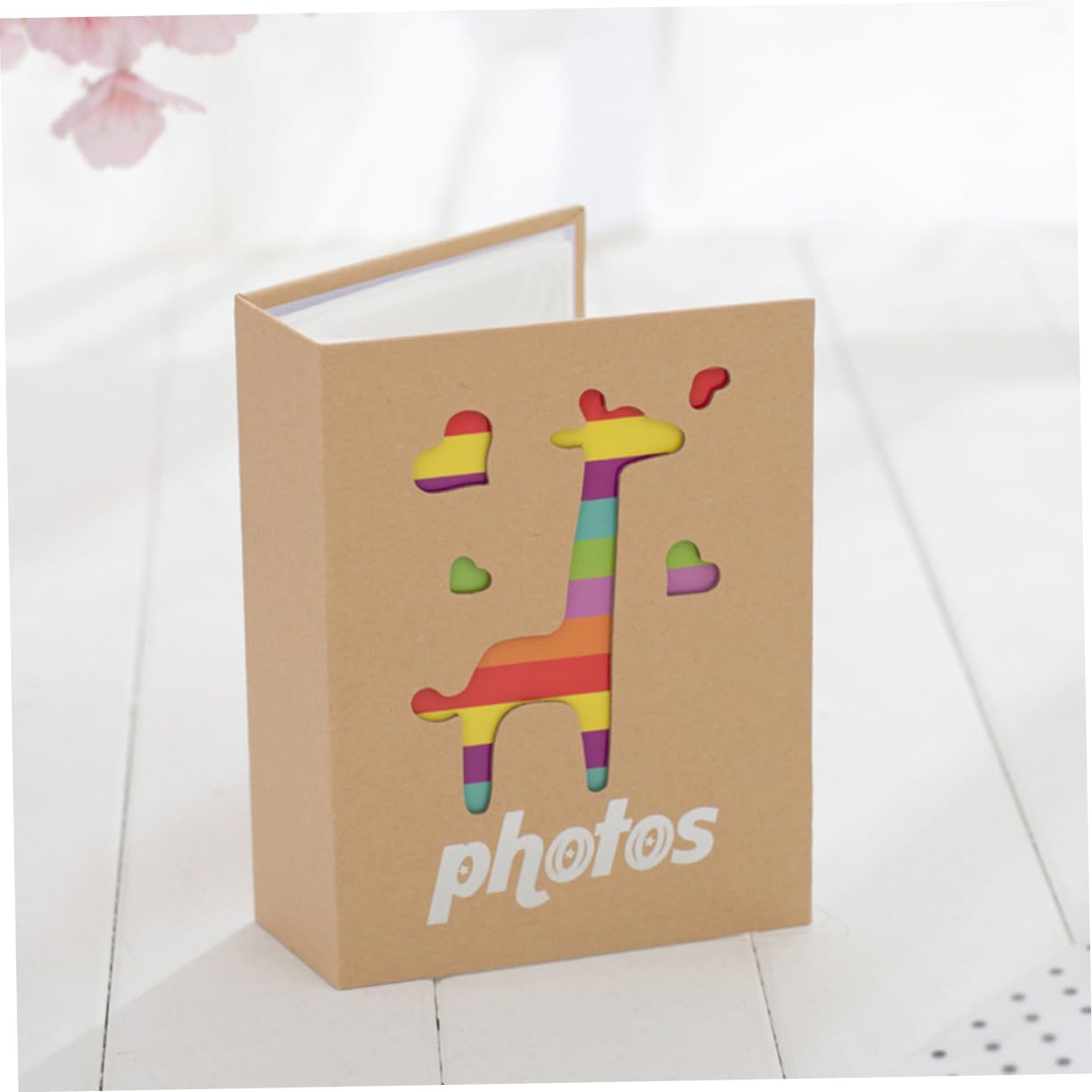 KOMBIUDA Elegant Photo Album for Scrapbook Album Colorful Cheetah Pattern 200 Pages 5X7 Inches Keepsake for Baby Boy or Baby Girl