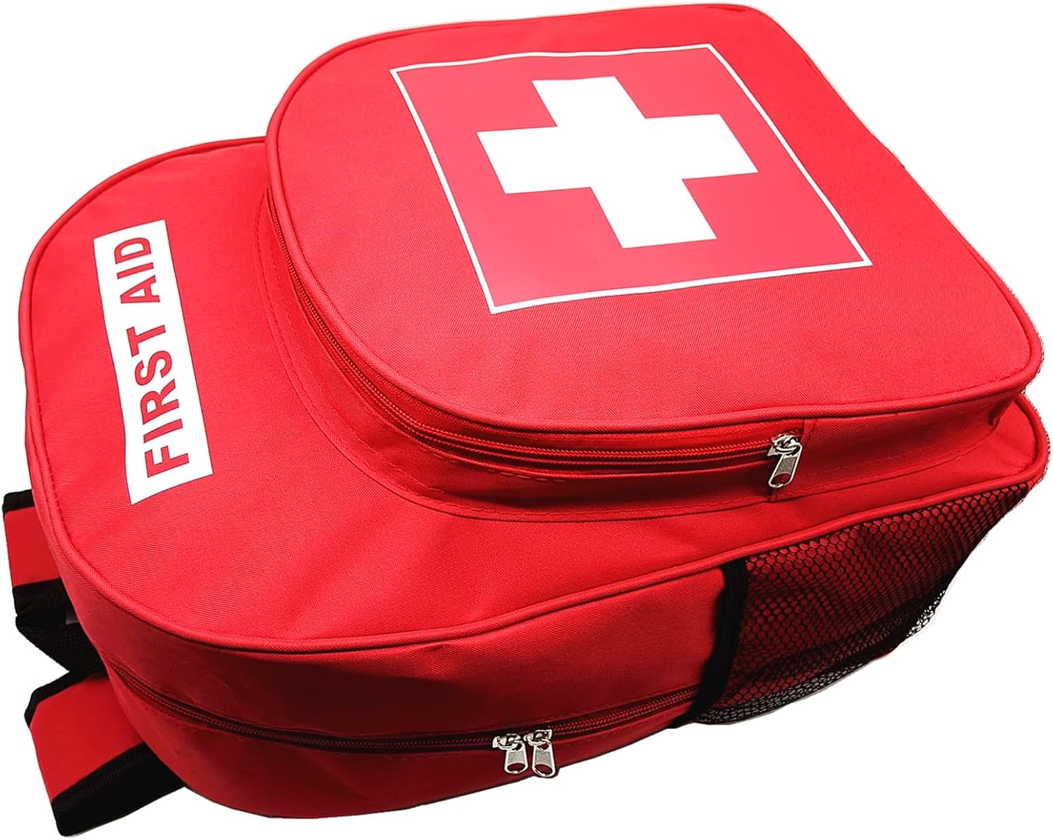 Jipemtra Red Emergency Bag First Aid Backpack Empty Medical First Aid Bag Treatment First Responder Trauma Bags for Riding Office Hiking Paramedics Outdoor Travel Camping Pet Dog Cat Daycare (Red) - Pink image number 5