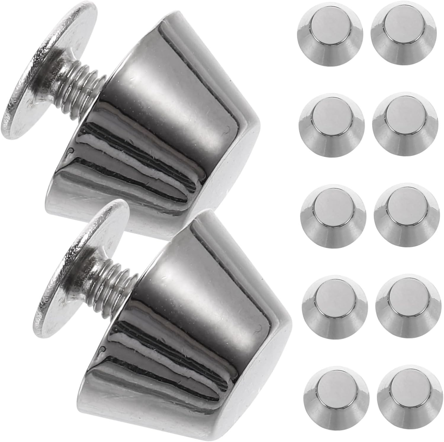 PACKOVE 12Pcs Zinc Alloy Bag Feet Screws DIY Purse Bottom Studs Accessories for Leather Handbag Repair 12Mm Metal Spikes Luggage Hardware for Travel Gear image number 4
