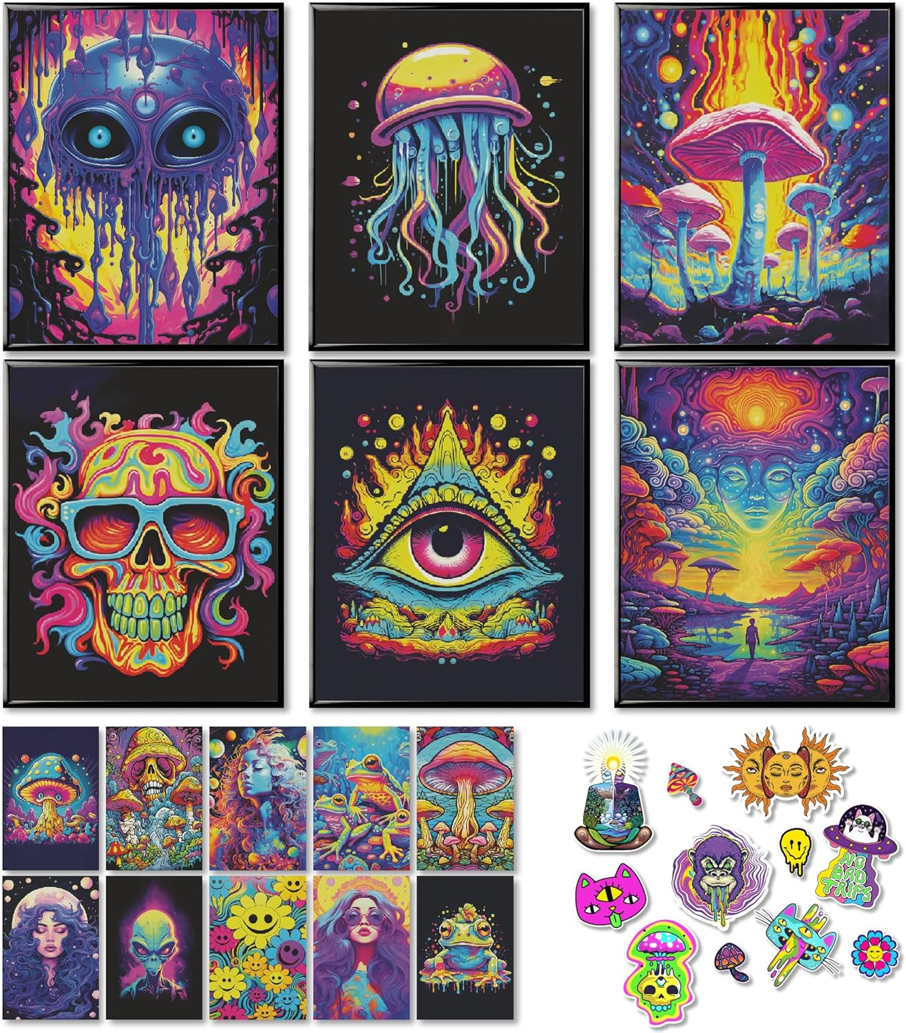 97 DECOR Hawaii Room Decor - Vintage Hawaiian Art Wall Decor, Surf Poster, Surfing Pictures Wall Art, Retro Hawaii Posters, Summer Tropical Beach Hawaiian Island Print for Home Bedroom (8X10 | 20X25 Cm UNFRAMED)