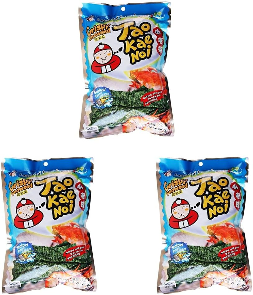 Tao Kae Noi Seafood Flavour Crispy Seaweed Snack, 32 G image number 1