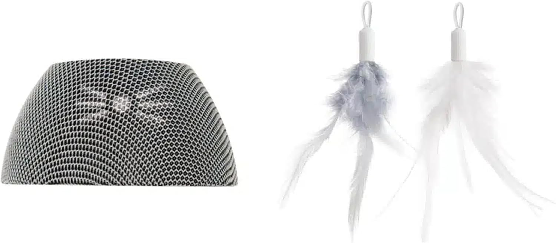 Catit Pixi Spinner Refresh Kit, Catit Pixi Spinner Replacement Kit, Cloth Cover & Feather Parts, Rotating Cat Treat Dispenser, Electric Toy