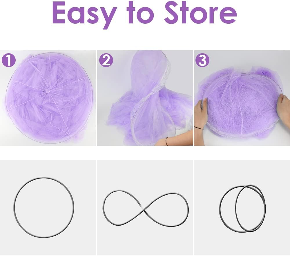 AUTOWT Bed Mosquito Netting, Mosquito Bed Net Dome Mosquito Mesh Net Universal for Single to King Size Hammocks Cribs Indoor Outdoor Insect Protection for Adult Kid Baby