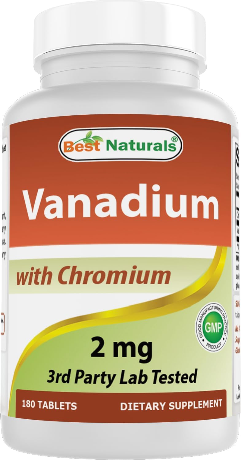 Best Naturals Vanadium with Chromium 180 Tablets image number 1