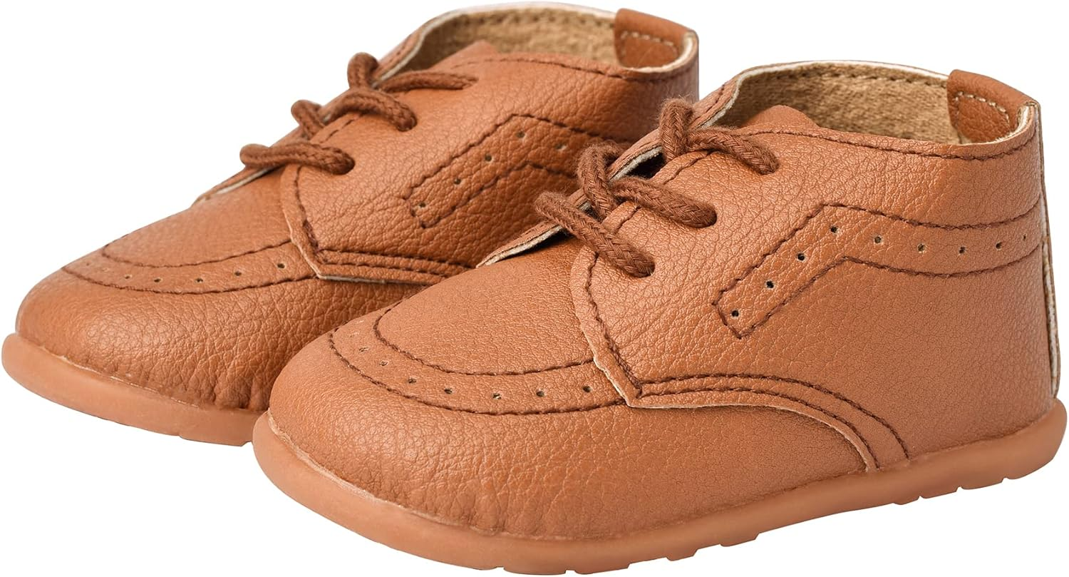 Anrentiy Baby Toddler Boys Girls Oxford Dress Shoes Classic Formal Infant First Walking Christening Shoes