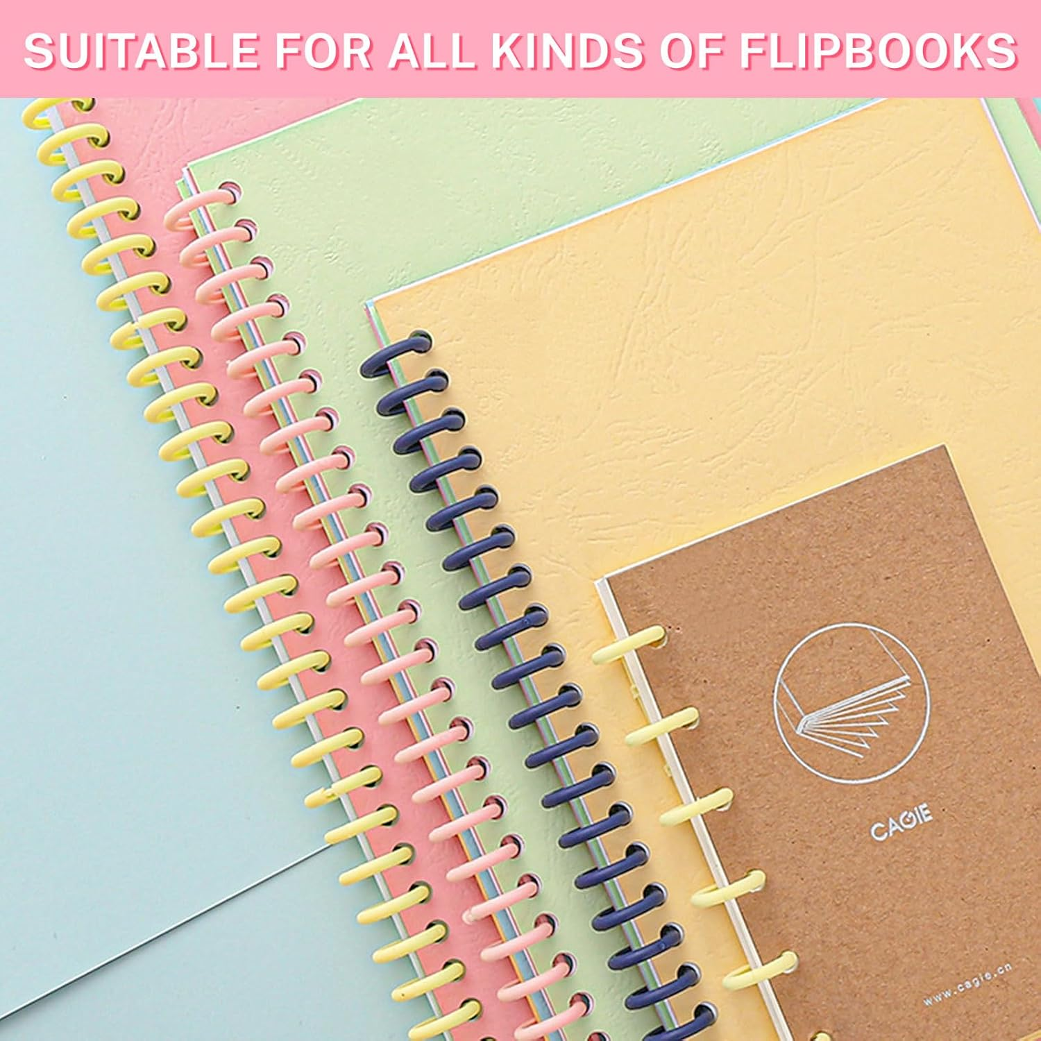 24 PCS Colorful Plastic Comb Binding Spines, 30 Rings Spiral Binding Coils, 2 Sizes Binding Rings for Teacher Student Business Notebook File Making (Multicolor) image number 6