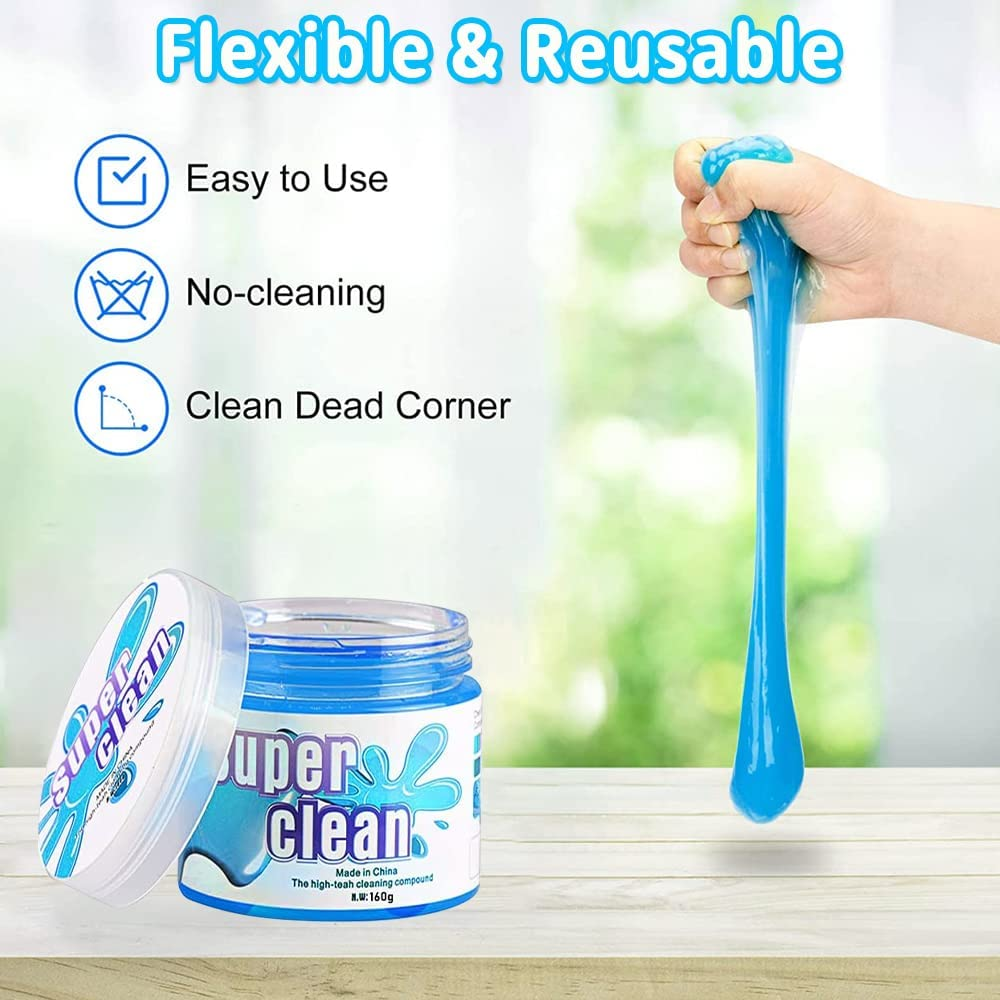 Cleaning Gel for Car，Universal Car Cleaning Kit Detailing Automotive Dust Car Crevice Cleaner Auto Air Vent Ausgear Interior Detail Removal Cleaning Keyboard Cleaner for Car Vents,Pc,Laptops, Cameras image number 3