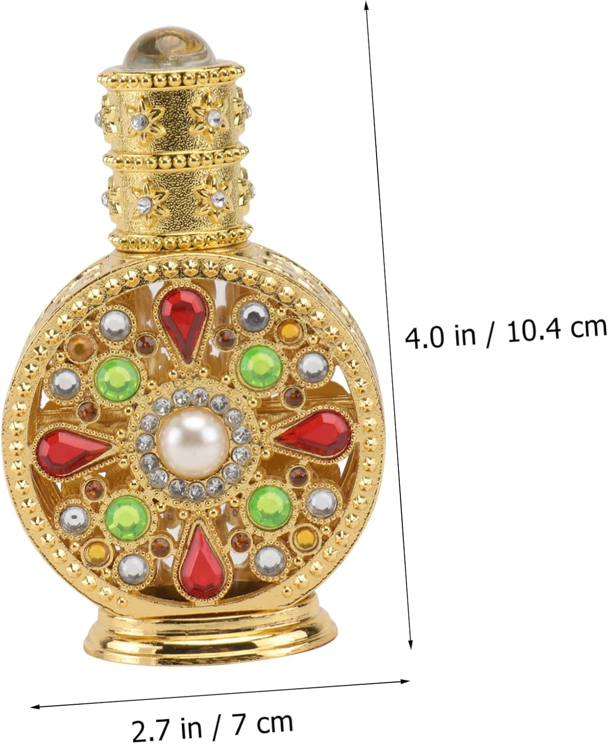 2Pcs Delicate Perfume Bottle Inlaid Design Refillable Glass Bottle for Essential Oil Storage Empty Perfume for Liquid Dispenser image number 6