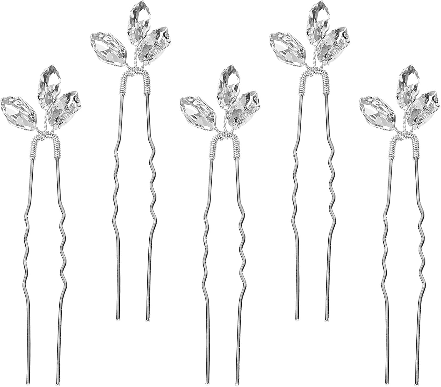 Forcine Capelli Cristallo Confezione Forcine Da- Sposa Eleganti in Oro Con Cristalli E Rhinestone, Accessori Capelli Luminosi per Donne E Ragazze, Ideali per Matrimoni E Occasioni Speciali, 5 Pieces image number 4