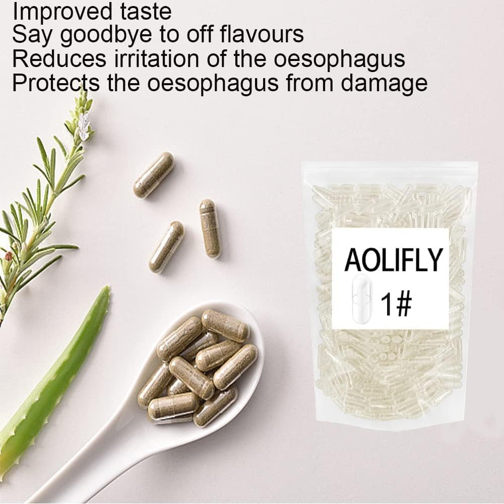 Capsule Size 1, Clear Empty Gelatin Capsules, 1000 Count -Kosher and Halal Certified,Gluten-Free Pure Bovine Gelatin Pill Capsule,Diy Powder Filling Vegetarian Vegan Capsules