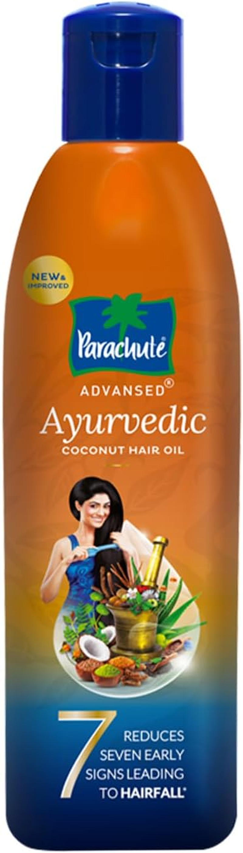 Parachute Advansed Ayurvedic Coconut Hair Oil, Controls Hairfall and 7 Major Hair Problems,190 Ml image number 4