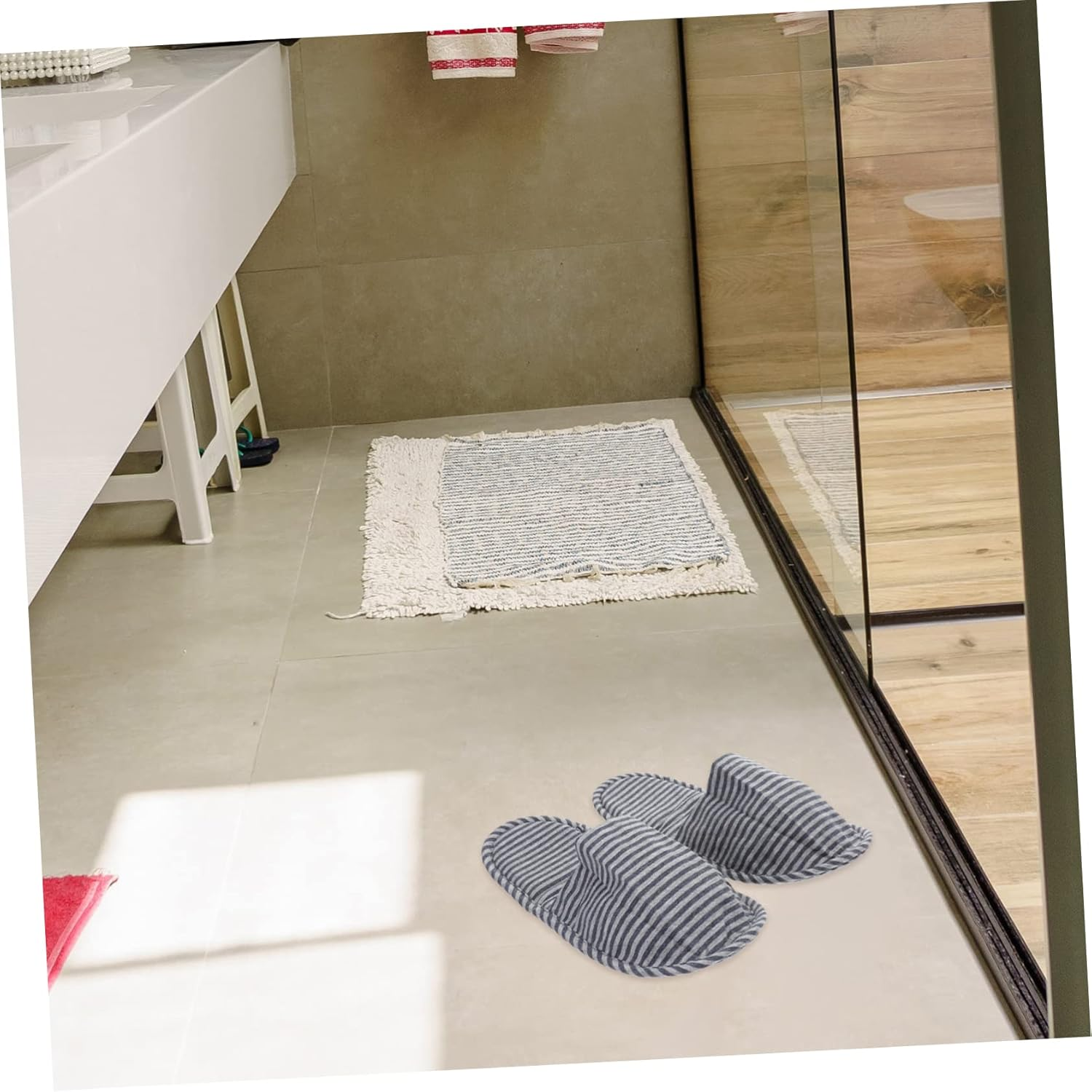 Portable Travel Slippers Compact Folding Slippers for Women Soft Cotton Indoor Home Bag image number 2