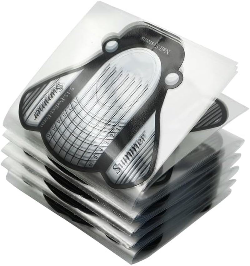 Namvo 100 Pieces Gel Nail Trim Paper, Nail Model, Nail Template, Nail Extension Template for Nail Extension Model Stickers image number 2