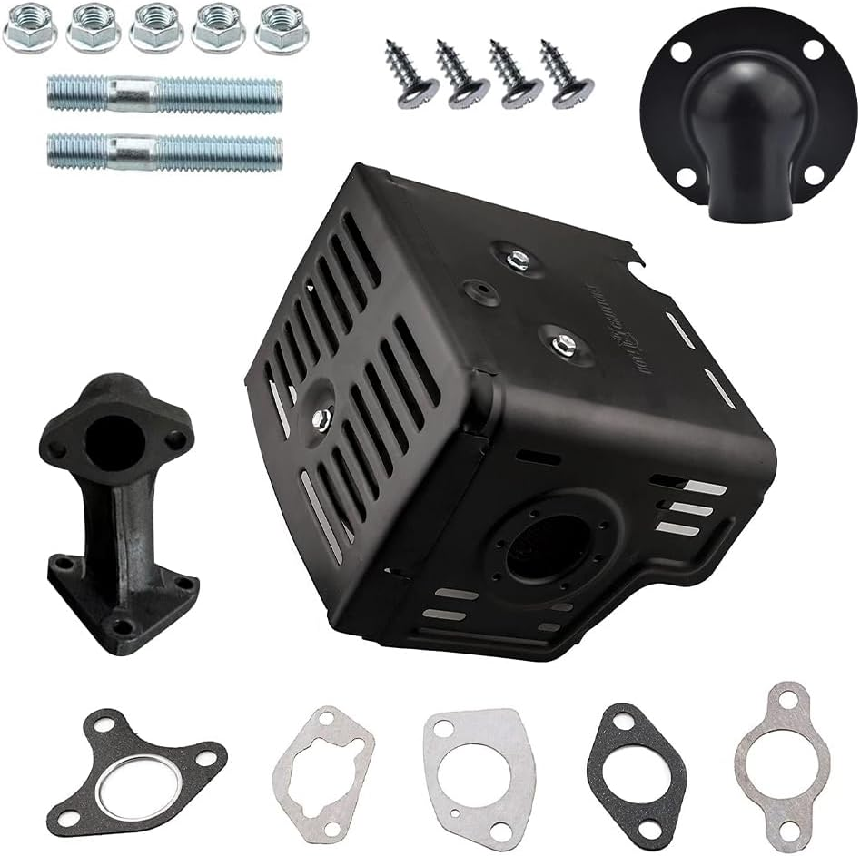 ATNVIDSG Engine Muffler Exhaust Deflector Kit Compatible with Honda GX340 GX390 11HP 13HP 16HP Harbor Freight Predator 420Cc.Silencer Engine Exhaust Deflector 18310-ZE2-W61 Black