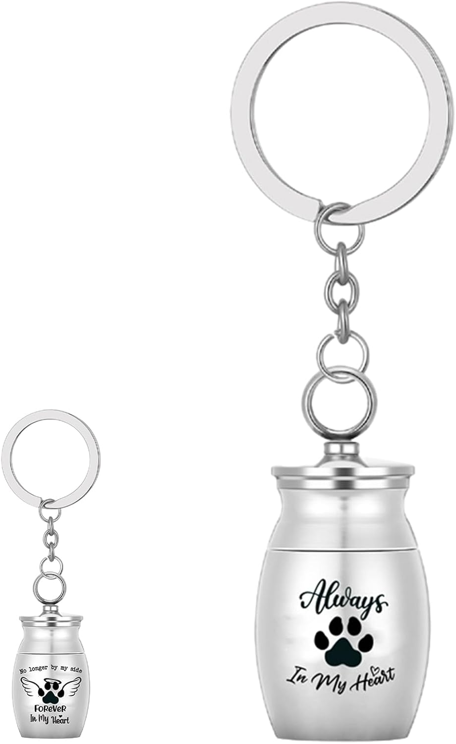 Shurzzesj Dog Ashes Keychain,Pet Urns Keychain Pet Memorial Keychain | Pet Ashes Keepsake, Stainless Steel Portable Pet Urn Key Chain, Pet Cremation Jewelry for Cats Dogs image number 5