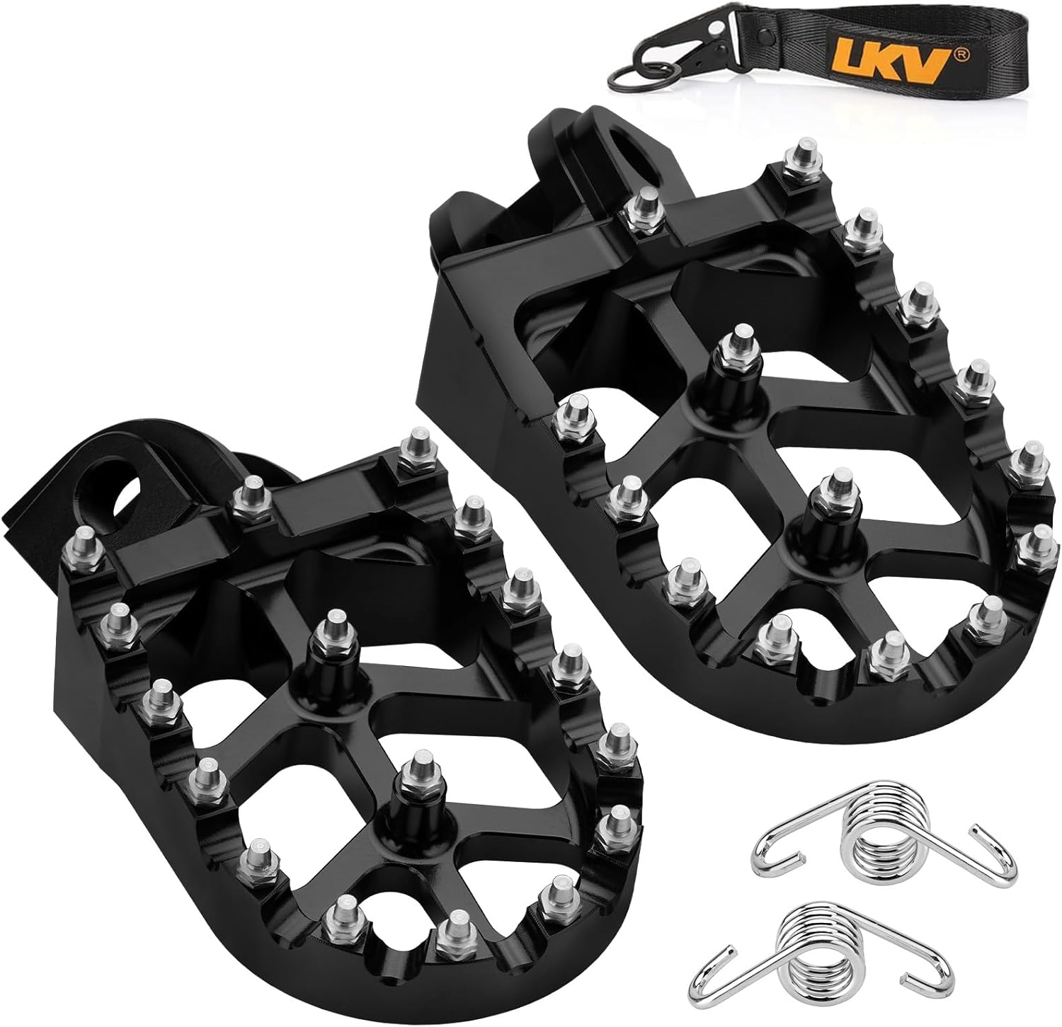 LKV Motorcycle Footpegs Dirt Bike Rest Pedal Foot Pegs Compatible with KTM 65-1290 SX SXF EXC EXCF XC XCF XCW