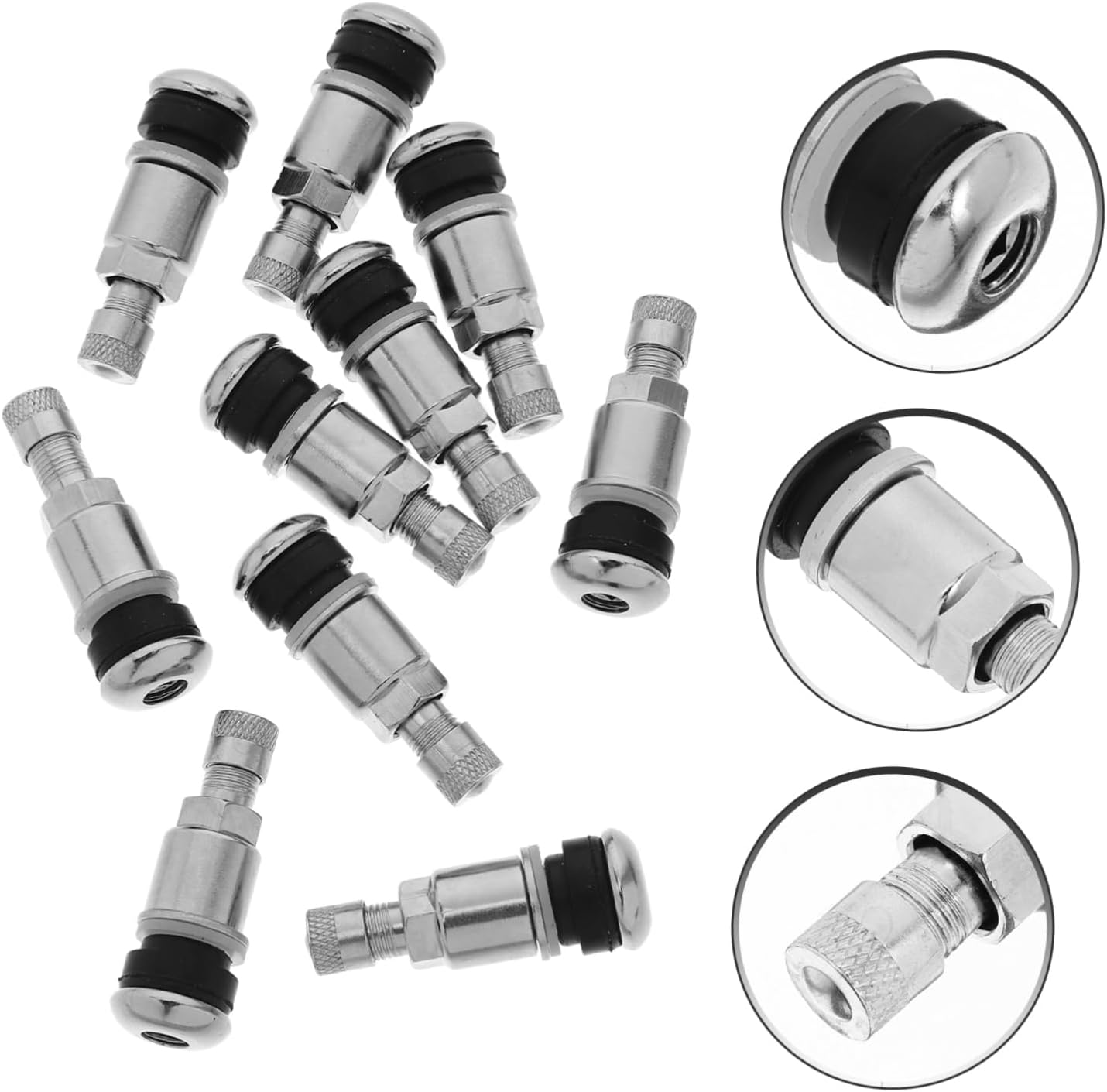 VALICLUD 10Pcs Bolt-In Metal Valve Stems for Car and Wheel Tire Tubeless Valves Compatible with Motorbike Accessories for Automotive Use image number 6