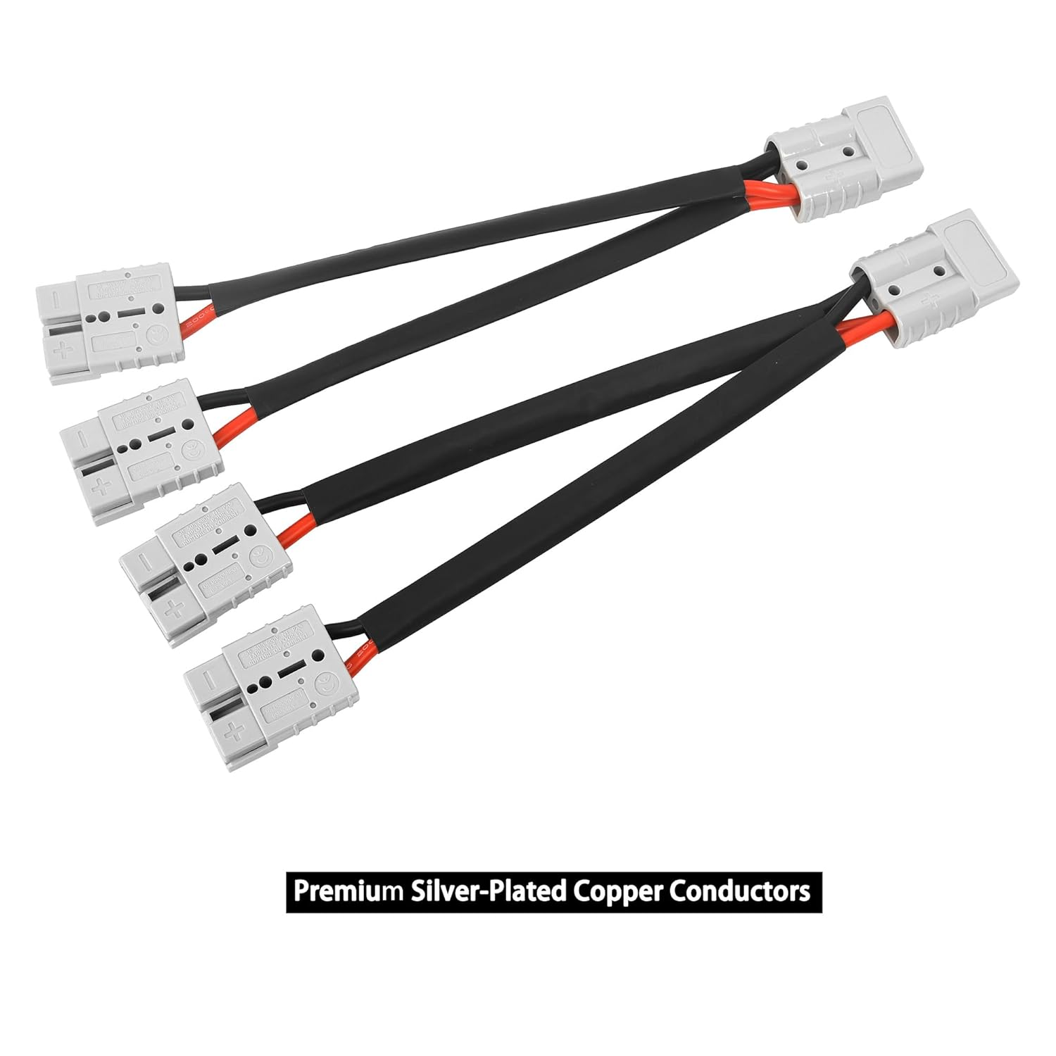 CYPLIDD 50 Amp Anderson Double Y Splitter Cable, 1 to 2 Anderson Plug Connector,10 AWG 6Mm Cable for Car Battery Solar and Wind Systems 32.5Cm (Pack of 2) image number 1