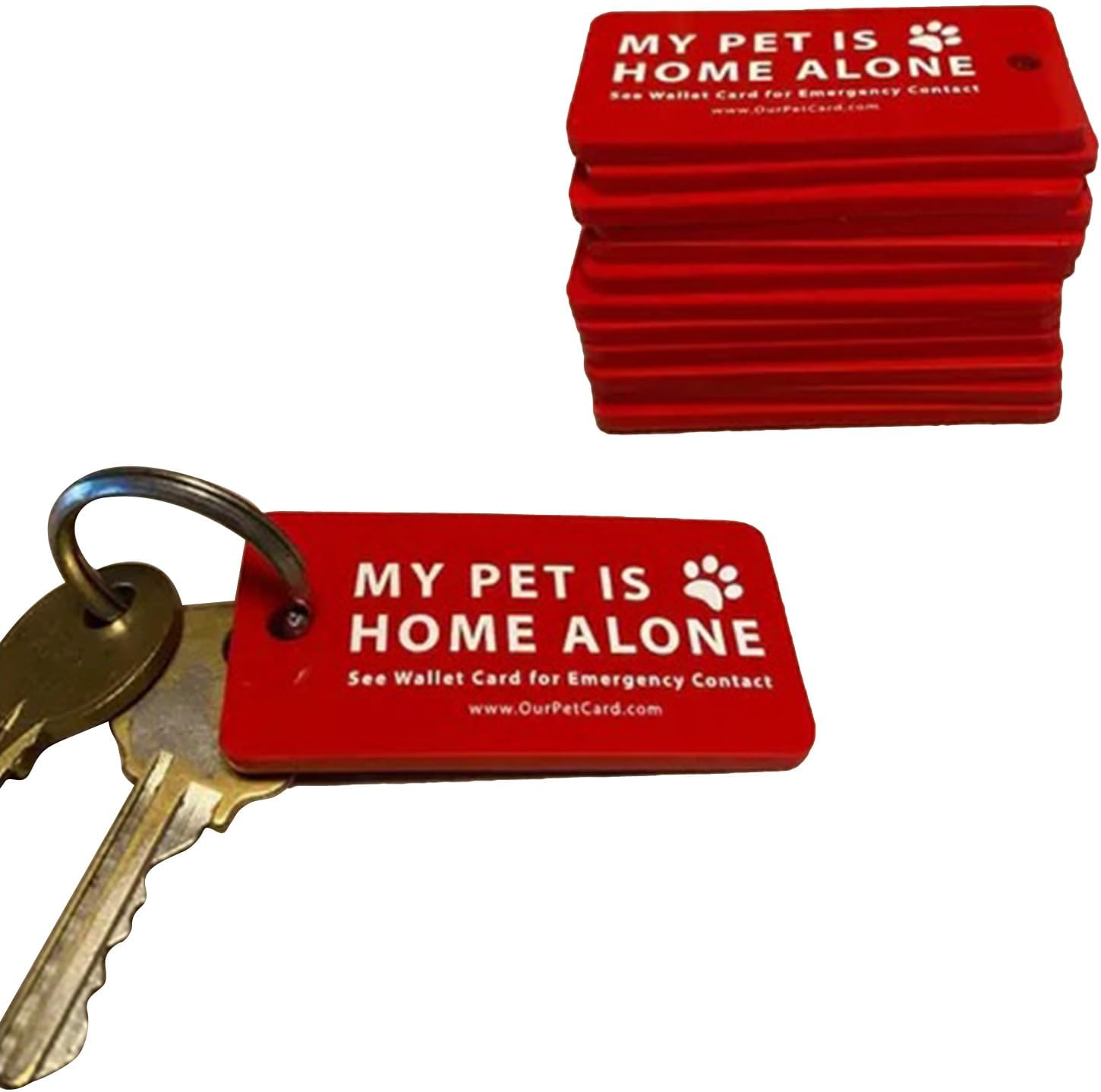 Puco Dogs Cats Are Emergency Card and Key with Emergency Contact Call Cards, Pet Emergency Contact Keychain image number 5
