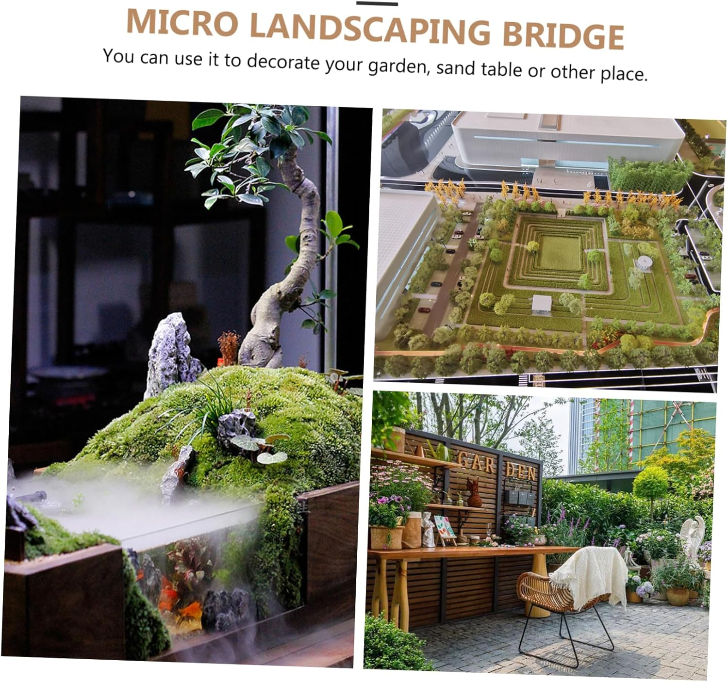 Yardenfun Bridge Decor Miniature Resin Bridge Decoration for Sand Table Figurine for Indoor and Outdoor Use and Safe Material Enhancement image number 5